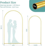 Metal Arch Backdrop Stand, Set of 2 (7.2FT + 6FT) Wedding Arch Stand, alternate view 3