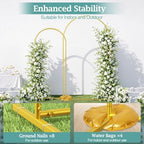 Metal Arch Backdrop Stand, Set of 2 (7.2FT + 6FT) Wedding Arch Stand, alternate view 4