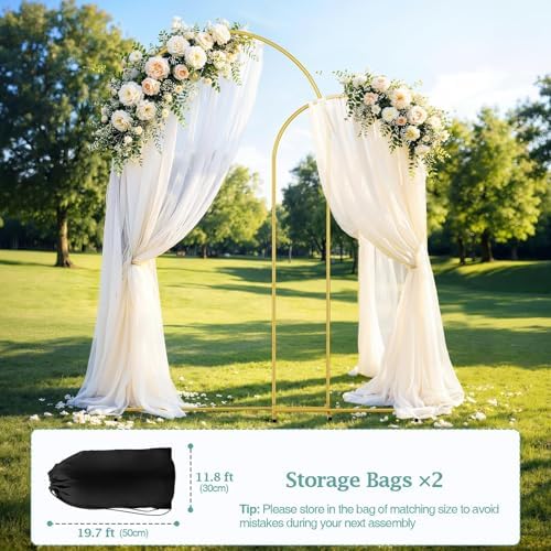 Metal Arch Backdrop Stand, Set of 2 (7.2FT + 6FT) Wedding Arch Stand, alternate view 5