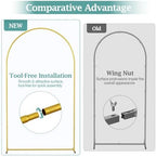 Metal Arch Backdrop Stand, Set of 2 (7.2FT + 6FT) Wedding Arch Stand, alternate view 6