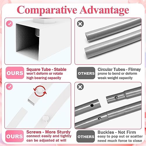 Metal Arch Backdrop Stand Set of 2 (7.2FT, 6FT) White Wedding, alternate view 4