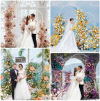 Metal Arch Backdrop Stand Set of 2 (7.2FT, 6FT) White Wedding, alternate view 6