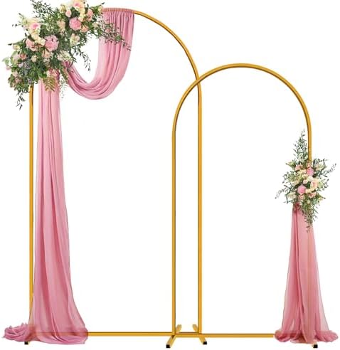 Metal Arch Backdrop Stand Set of 2, 7.2ft and 6ft