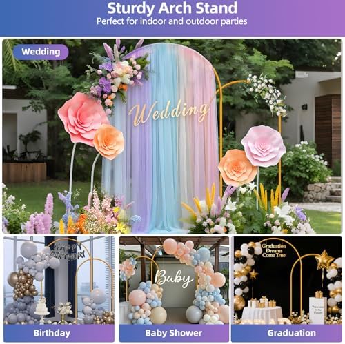 Metal Arch Backdrop Stand Set of 2, 7.2ft and 6ft, alternate view 3