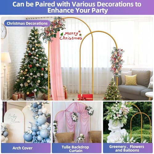 Metal Arch Backdrop Stand Set of 2, 7.2ft and 6ft, alternate view 5