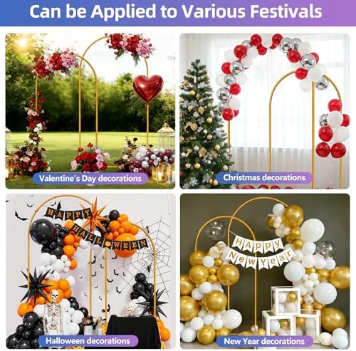 Metal Arch Backdrop Stand Set of 2, 7.2ft and 6ft, alternate view 7