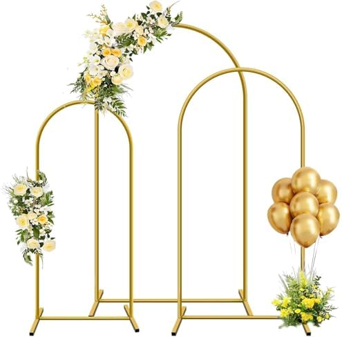 Metal Arch Backdrop Stand, Set of 3 (4/5/6ft) Wedding Arch Stand