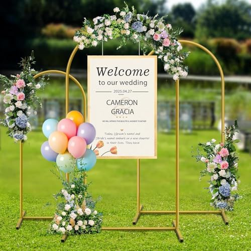 Metal Arch Backdrop Stand, Set of 3 (4/5/6ft) Wedding Arch Stand, alternate view 6