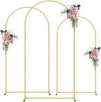 Metal Arch Backdrop Stand Set of 3 (7.2/6.6/6FT), Decorative Arch Stand