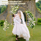 Metal Arch Backdrop Stand, Set of 3 (7.2/6.6/6ft) Wedding Arch Stand, alternate view 4