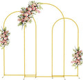 Metal Arch Backdrop Stand Set of 3 Gold 7.2ft, 6.6ft, 6ft Arch Stand