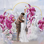 Metal Arch Backdrop Stand Set of 3 Gold 7.2ft, 6.6ft, 6ft Arch Stand, alternate view 5