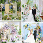 Metal Arch Backdrop Stand Set of 3 Gold 7.2ft, 6.6ft, 6ft Arch Stand, alternate view 6