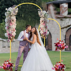 Metal Arch Backdrop Stand Wedding Arch frame Set of 2 (7.2FT,6FT), alternate view 2