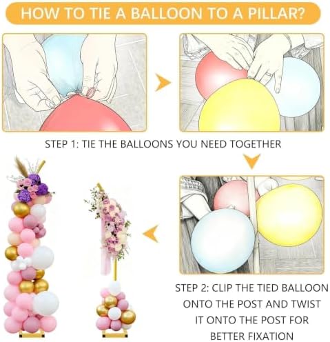 Metal Balloon Arch Stand Set of 2, 7.9FT&6.7FT Half Arch Balloon Stand, alternate view 5
