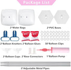 Metal Balloon Column Stand Set of 2, Reusable Telescopic Design, Height Adjustable from 1.57 to 7 Ft, Balloon, alternate view