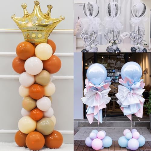 Metal Balloon Column Stand Set of 2, Reusable Telescopic Design, Height Adjustable from 1.57 to 7 Ft, Balloon, alternate view