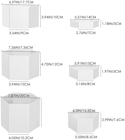 Metal Buffet Risers,6PCS Hexagonal Jewelry Display Risers 2.76 in to 4.02 in Market Display Stands Metal, alternate view 3