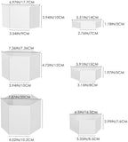 Metal Buffet Risers,6PCS Hexagonal Jewelry Display Risers 2.76 in to 4.02 in Market Display Stands Metal, alternate view 3