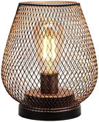 Metal Cage LED Lantern Battery Powered Cordless Accent Light with LED Great for Weddings Parties Patio Events