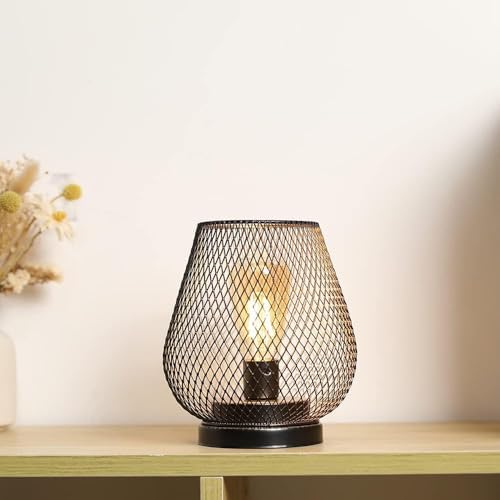 Metal Cage LED Lantern Battery Powered Cordless Accent Light with LED Great for Weddings Parties Patio Events, alternate view