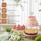 Metal Cake Stand Set of 3, 8/10/12 Inch Round Dessert Display Trays, Stackable Cupcake Holder for Wedding, alternate view 6