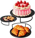 Metal Cake Stand Set of 3, 8/10/12 Inch Round Dessert Display Trays, Stackable Cupcake Holder for Wedding
