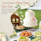 Metal Cake Stand Set of 3, 8/10/12 Inch Round Dessert Display Trays, Stackable Cupcake Holder for Wedding, alternate view 3