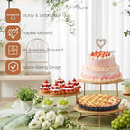 Metal Cake Stand Set of 3, 8/10/12 Inch Round Dessert Display Trays, Stackable Cupcake Holder for Wedding, alternate view 6