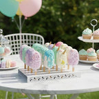 Metal Cakesicle Display Stand with Vine Pattern, 16 Holes, 10.24 x 7.09 x 1.06 Inch, Pre-Assembled Party and, alternate view