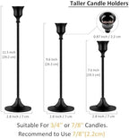 Metal Candle Holders for Candlesticks Taper Candlestick Holders Set Vintage Decorative Centerpiece Candelabra, alternate view