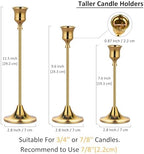 Metal Candle Holders for Candlesticks Taper Candlestick Holders Set Vintage Decorative Centerpiece Candelabra, alternate view