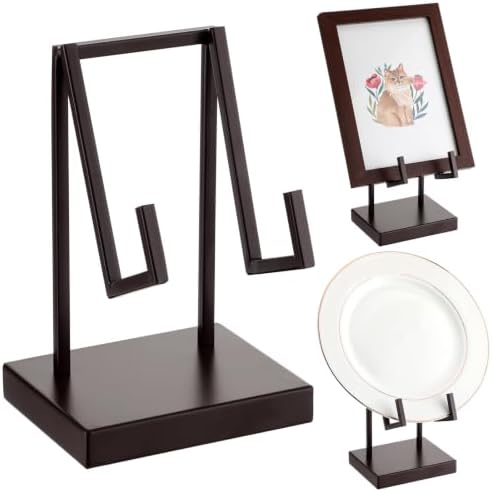 Metal Display Easel Stand Tabletop Easel, Brown, 8 x 5 x 10 Inch in 8 x 5 x 10 Inch in Brown