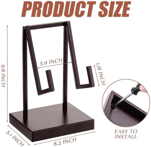 Metal Display Easel Stand Tabletop Easel, Brown, 8 x 5 x 10 Inch in 8 x 5 x 10 Inch in Brown, alternate view 3
