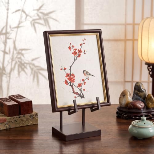Metal Display Easel Stand Tabletop Easel, Brown, 8 x 5 x 10 Inch in 8 x 5 x 10 Inch in Brown, alternate view 4