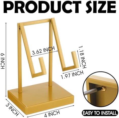 Metal Display Easel Stand Tabletop Easel, Gold, 6 x 4 x 3 Inch in 6 x 4 x 3 Inch in Gold, alternate view 3