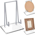 Metal Display Easel Stand Tabletop Easel, Silver, 6 x 4 x 3 Inch in 6 x 4 x 3 Inch in Silver