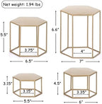 Metal Display Risers Set, Set of 4 Upgraded Hexagonal Nesting Buffet Riser, Modern Brass Buffet Display Stands, alternate