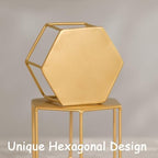 Metal Display Risers Set, Set of 4 Upgraded Hexagonal Nesting Buffet Riser, Modern Brass Buffet Display Stands, alternate