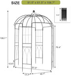 Metal Garden Arbor Birdcage Shape, Outdoor Frame Trellis for Climbing Plants, Garden Arch Pergola for Patio, alternate view 3