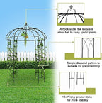 Metal Garden Arbor Birdcage Shape, Outdoor Frame Trellis for Climbing Plants, Garden Arch Pergola for Patio, alternate view 4