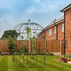 Metal Garden Arbor Birdcage Shape, Outdoor Frame Trellis for Climbing Plants, Garden Arch Pergola for Patio, alternate view 7