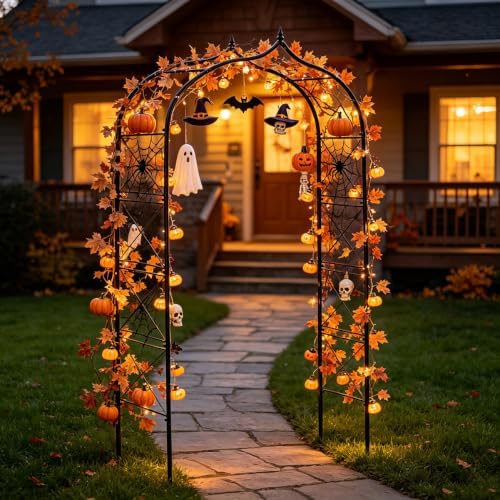 Metal Garden Arbors 8Ft Thickened Arch Trellis for Climbing Plants, alternate view 2