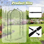 Metal Garden Arbors 8Ft Thickened Arch Trellis for Climbing Plants, alternate view 3