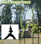 Metal Garden Arbors 8Ft Thickened Arch Trellis for Climbing Plants, alternate view 4