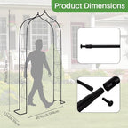 Metal Garden Arbors 93" Thickened Arch Trellis for Climbing Plants, alternate view 3