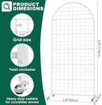 Metal Grid Wall Panels Display Stand Black Movable 2.6x5.8FT, 1PCS in 2.6x5.8FT, alternate view 2