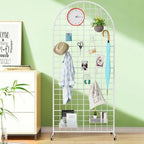 Metal Grid Wall Panels Display Stand Black Movable 2.6x5.8FT, 1PCS in 2.6x5.8FT, alternate view 4