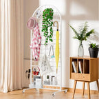 Metal Grid Wall Panels Display Stand White Movable 2x5.2FT, 1PCS in 2x5.2FT, alternate view 4