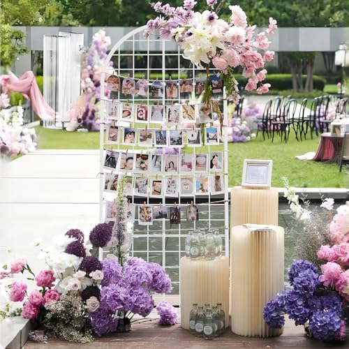 Metal Grid Wall Panels Display Stand White Movable 2x5.2FT, 1PCS in 2x5.2FT, alternate view 5